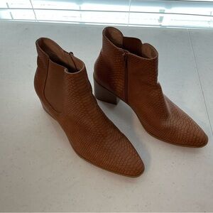 The Limited Tan Textured Ankle Booties